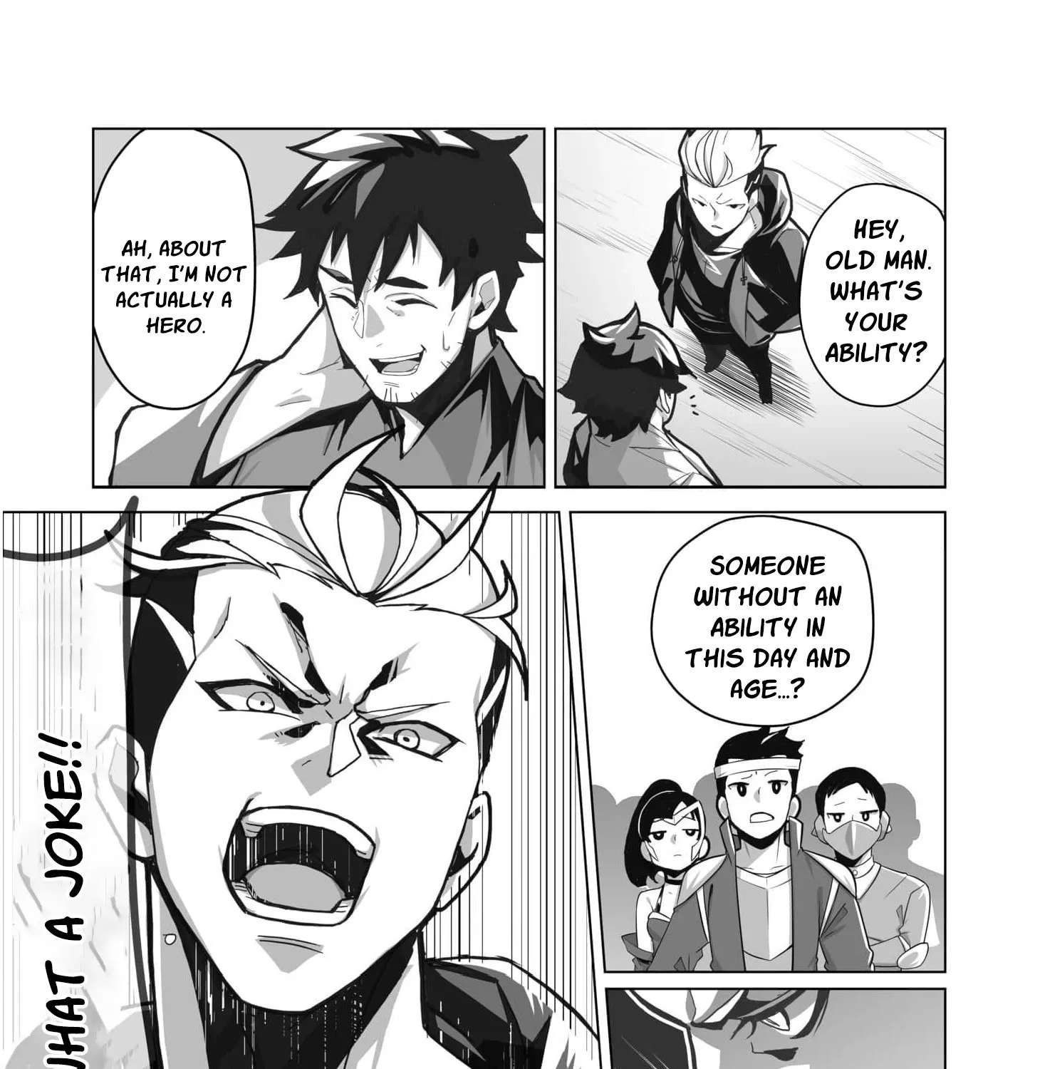 The Shadow Hero, an Old Man: In a World Where Superpowers Are Everything, a Powerless Old Man Is Doted On by His Beloved Disciple and Becomes a Hero from the Shadows Chapter 1 - page 56