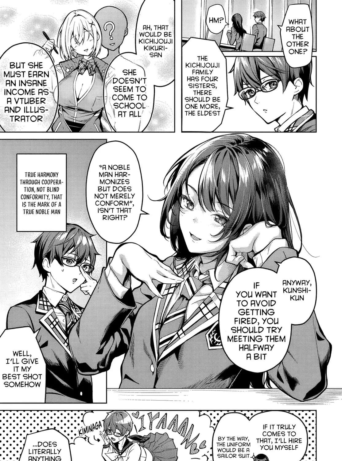Tier 1 Shimai: Yuumei Yonshimai wa Boku nashi de wa Ikirarenai Chapter 1 - page 36