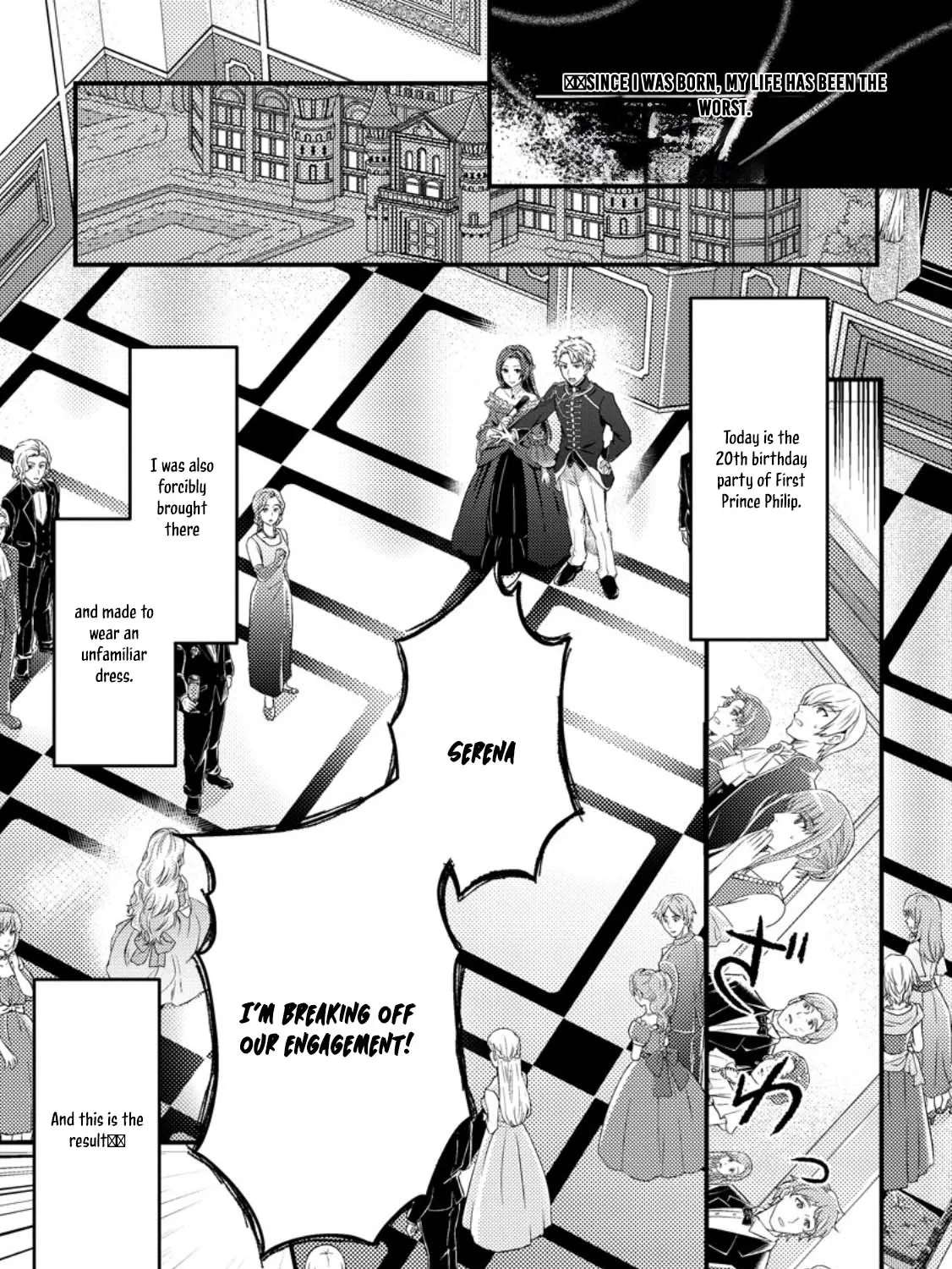 Noroware Reijou no Shiawase Sagashi ~Konyaku Haki saremashitaga, Nazo no Mahoutsukai ni Deatte Jinsei ga Kawarimashita~ Chapter 1 - page 1