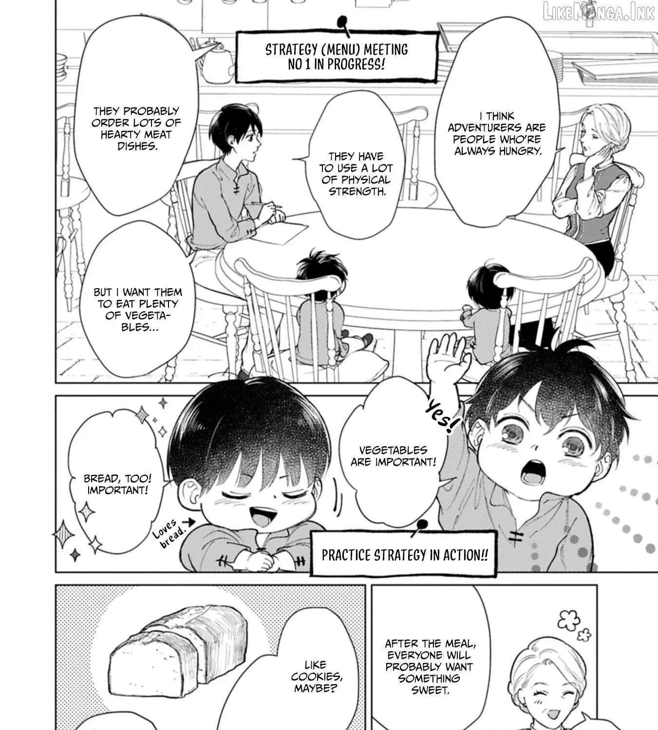 Ashita mo Ii Hi de Arimasu You ni.: Isekai de Atarashii Kazoku ga Dekimashita: San Kyoudai no Hokkori Gohan Nikki Chapter 4 - page 42