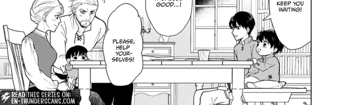 Ashita mo Ii Hi de Arimasu You ni.: Isekai de Atarashii Kazoku ga Dekimashita: San Kyoudai no Hokkori Gohan Nikki Chapter 4 - page 57