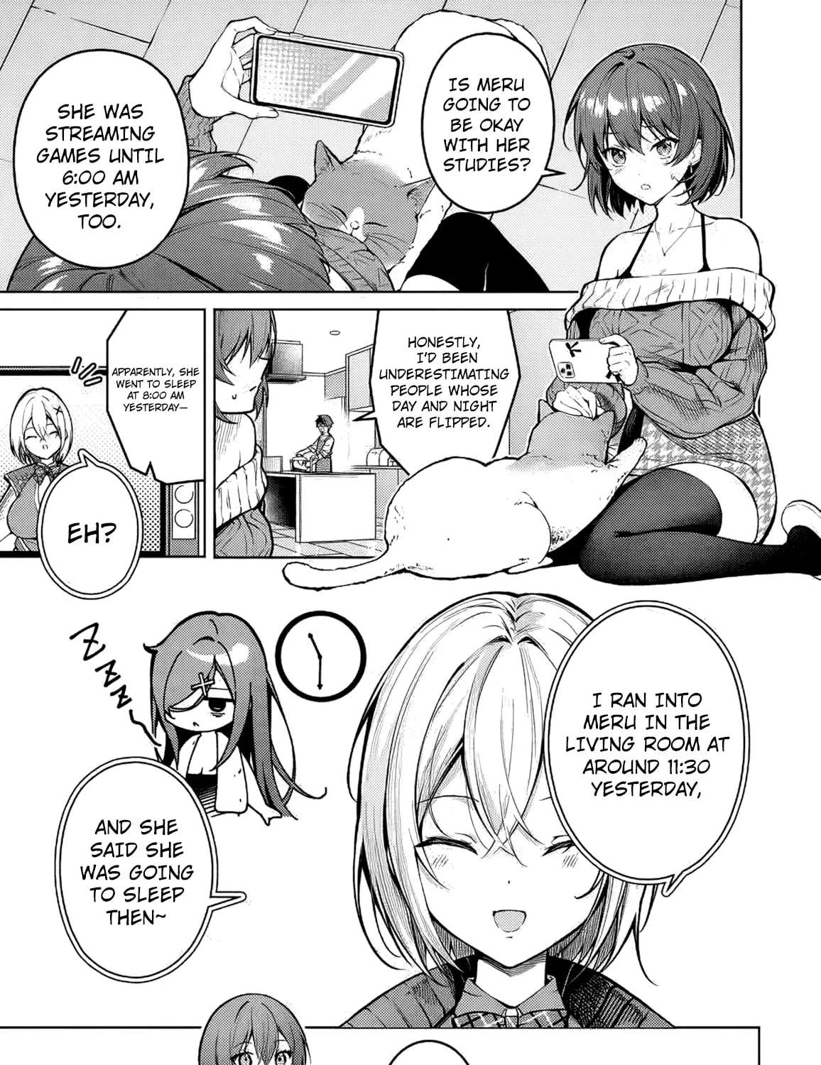 Tier 1 Shimai: Yuumei Yonshimai wa Boku nashi de wa Ikirarenai Chapter 3.2 - page 8