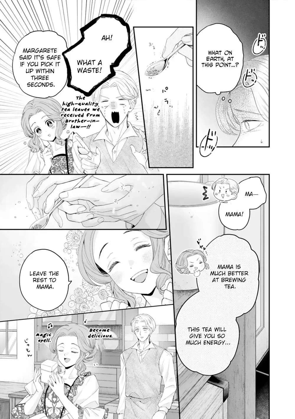 Chotto Rusu ni Shiteitara Ie ga Botsurakushiteimashita: Tensei Reijou wa Zensei Chishiki to Sei Mahou de Daiji na Kazoku wo Sukuimasu Chapter 11 - page 3