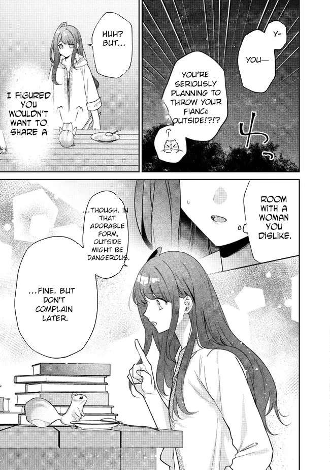 Risu ni Natte Shimatta Kon'yakusha ga, Kegirai Shiteita Hazu no Watashi ni Tasuke o Motomete Kimashita. Chapter 1 - page 44