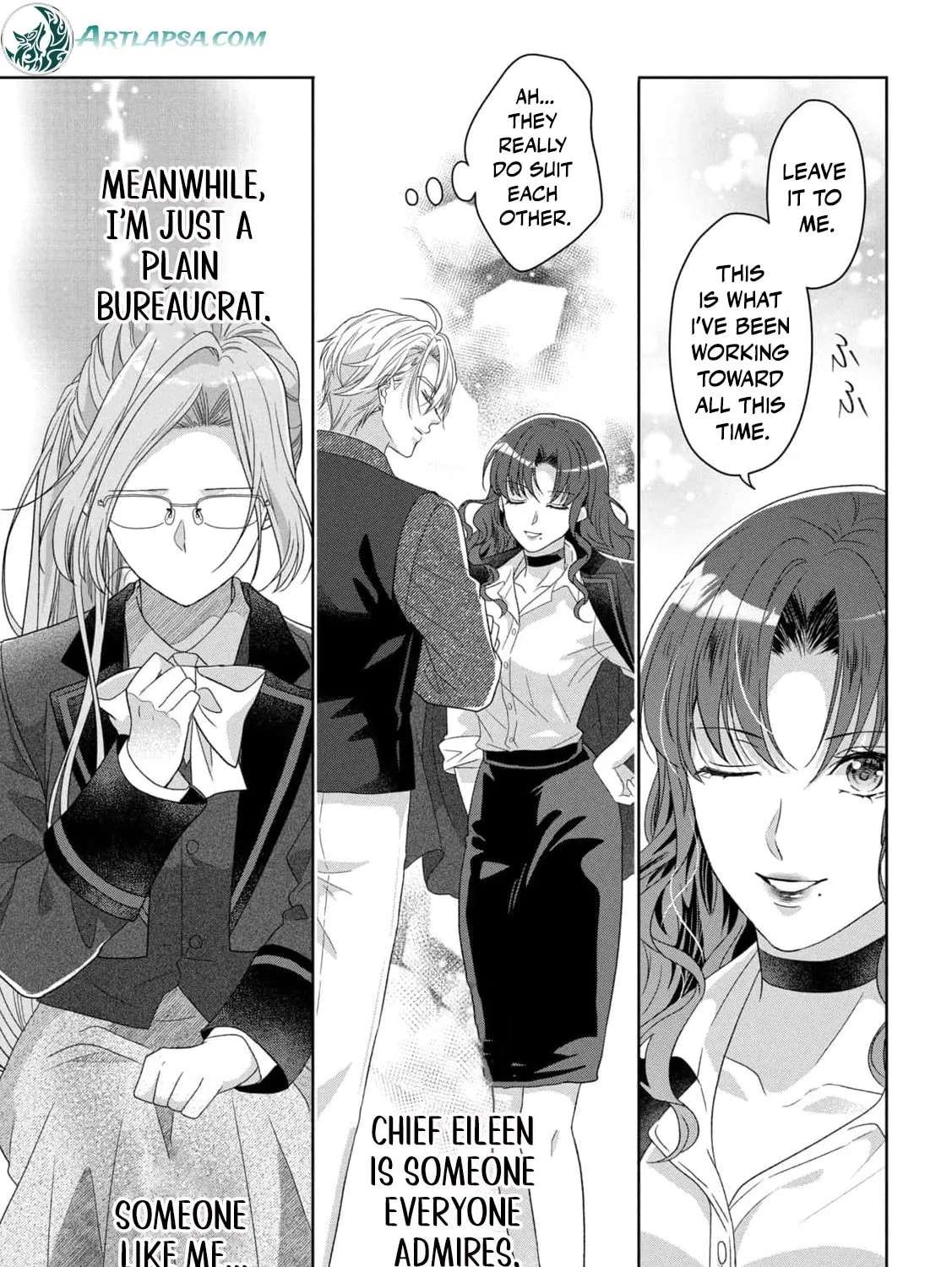 Keiyakukon Shita Aite ga Oni Saishou deshita ga, Kono Tabi Saishoushitsu Sennin Hosakan ni Ninmei Sareta Jimi Bunkan (Hensou-chuu) wa Watashi desu. Chapter 10 - page 15