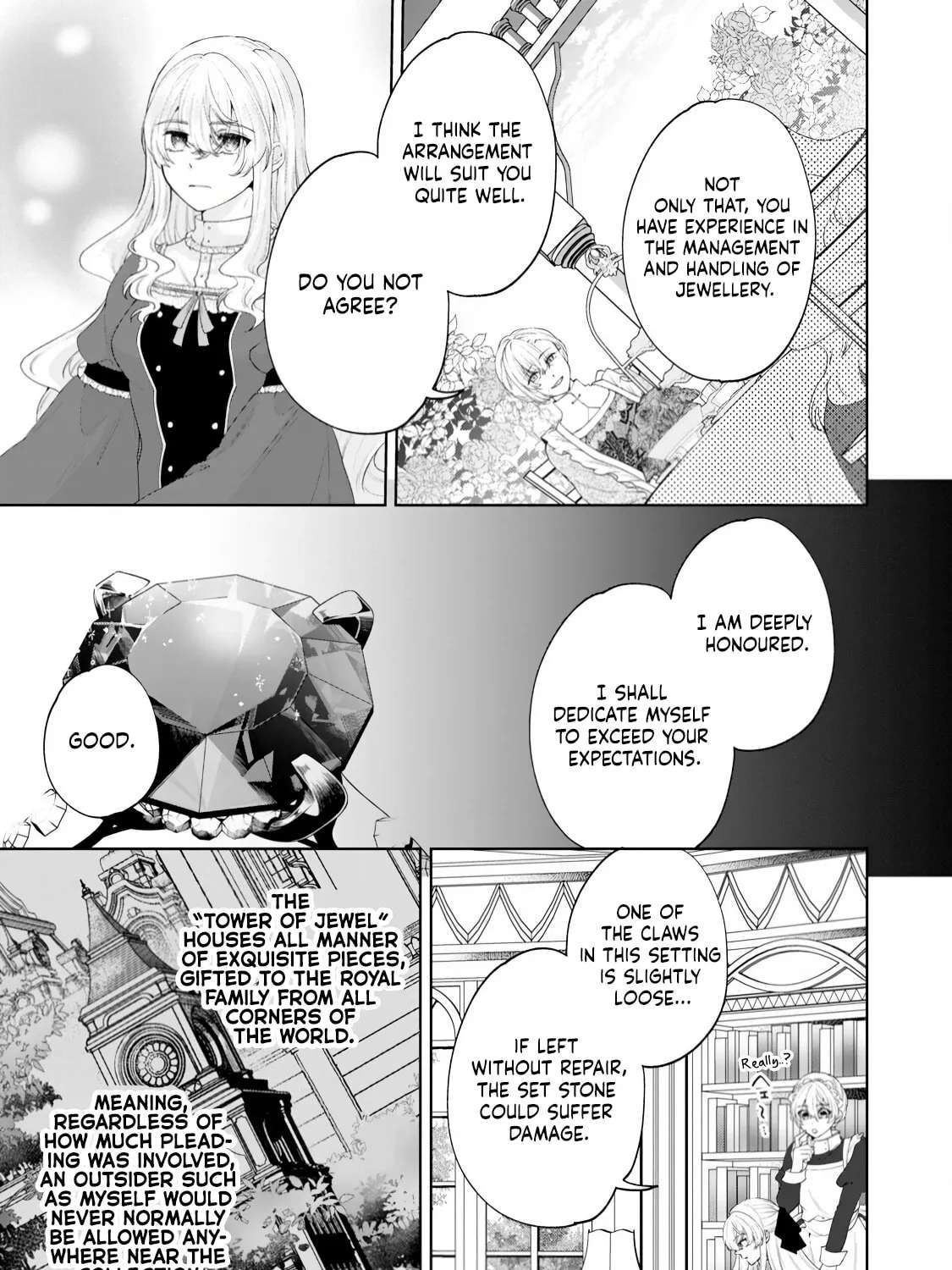Akuyaku Reijou no Nariagari: Ringoku de Houseki no Seijo to Yobareru Made Chapter 9 - page 9