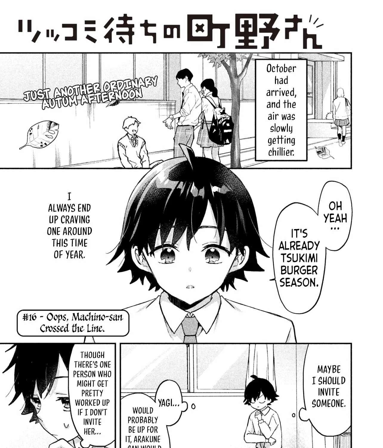 Machino-san, Waiting for a Comeback Chapter 16 - page 1