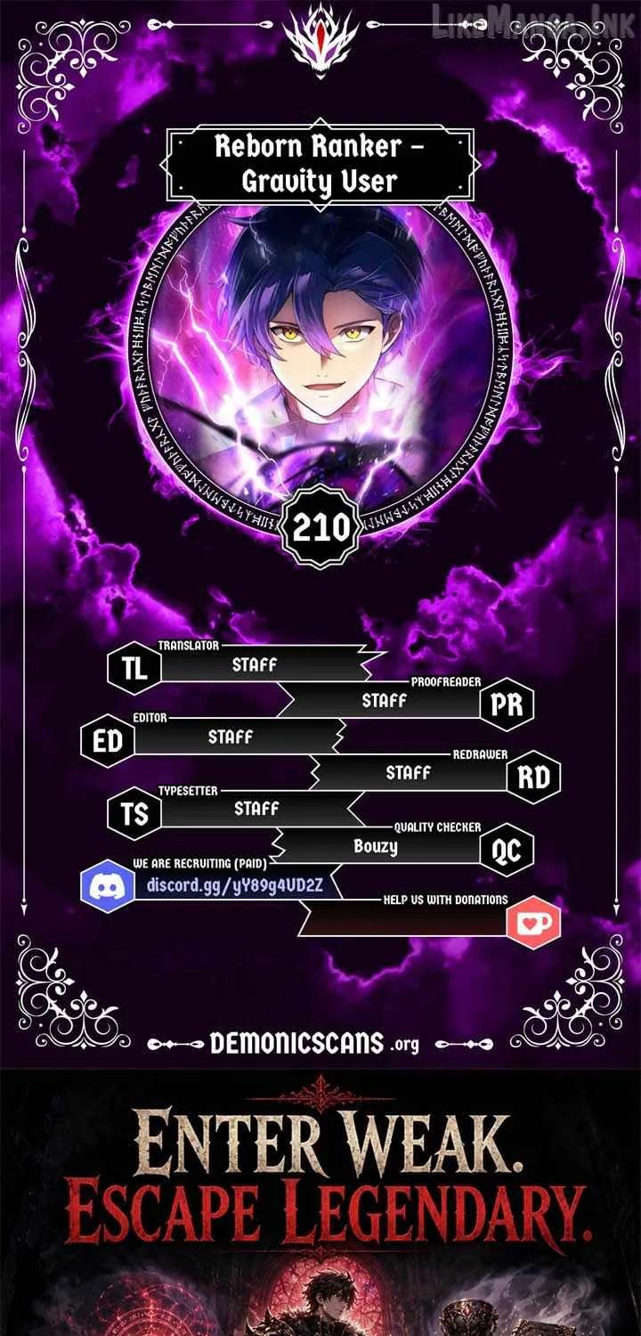 Reborn Ranker – Gravity User (Manga) Chapter 210 - page 1