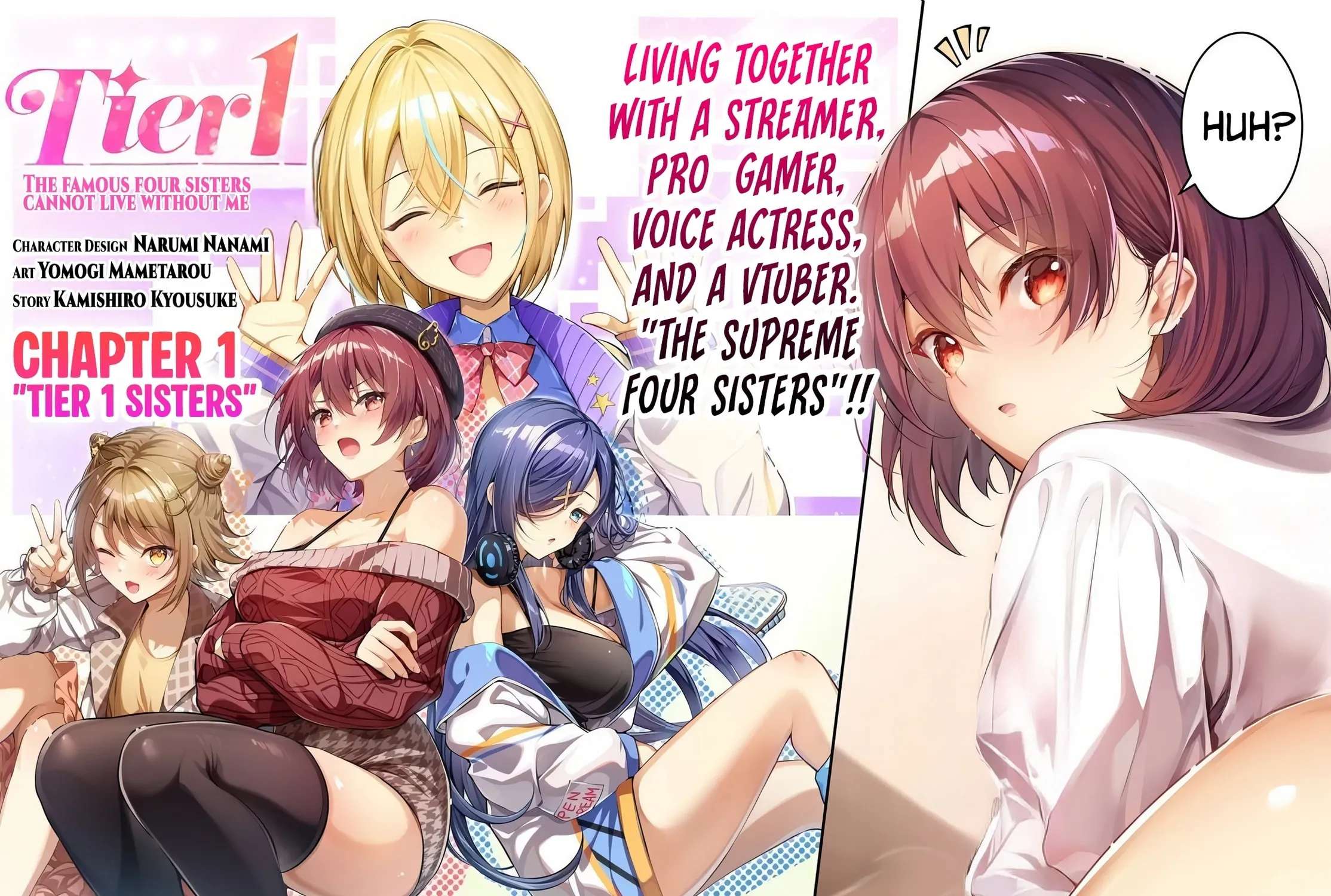Tier 1 Shimai: Yuumei Yonshimai wa Boku nashi de wa Ikirarenai Chapter 1 - page 3