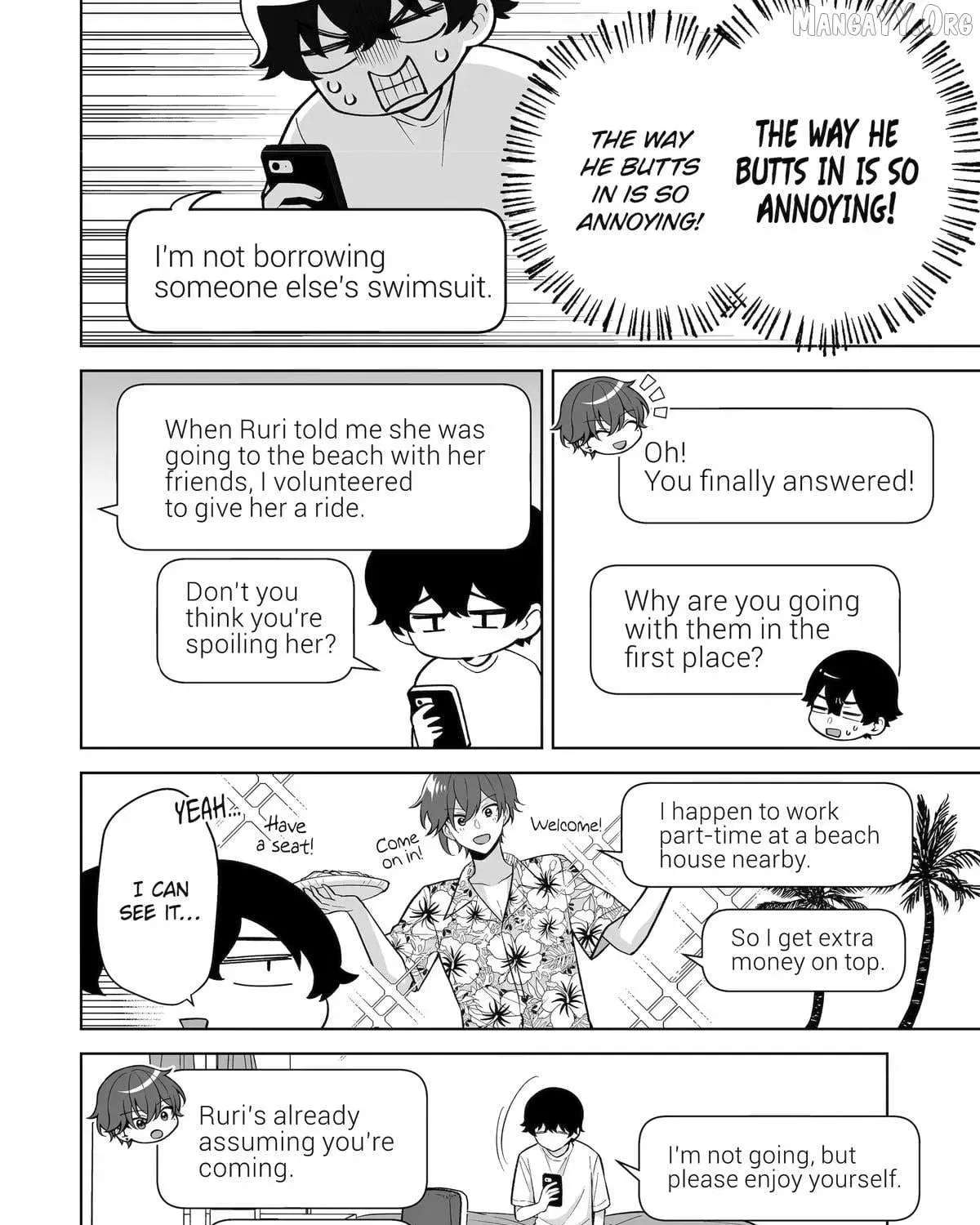 Please Leave Me Alone (For Some Reason, She Wants To Change A Lone Wolf's Helpless High School Life.) Chapter 34 - page 55