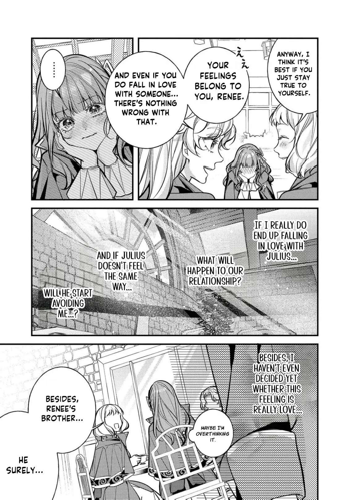 Bad End Mokuzen no Heroine ni Tensei Shita Watashi, Konse de wa Ren'ai Suru Tsumori ga Cheat na Ani ga Hanashitekuremasen!? @COMIC Chapter 50 - page 13