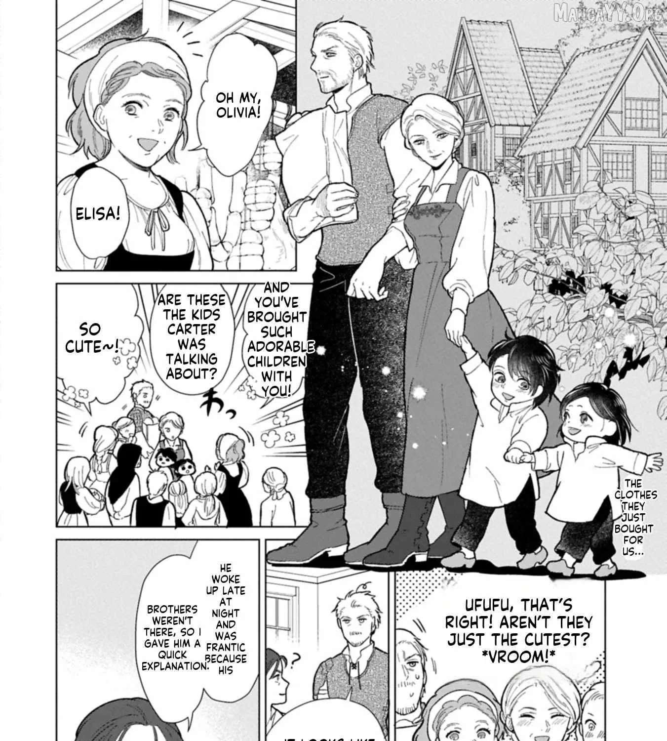 Ashita mo Ii Hi de Arimasu You ni.: Isekai de Atarashii Kazoku ga Dekimashita: San Kyoudai no Hokkori Gohan Nikki Chapter 1 - page 60
