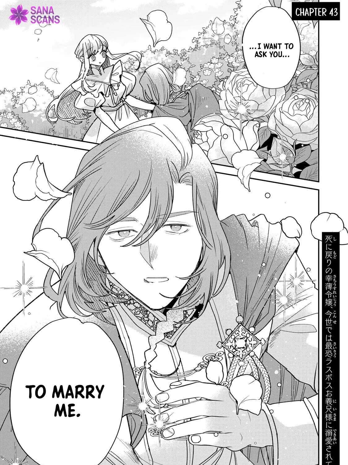 Shinimodori no Sachiusu Reijou, Konse de wa Saikyou Last Boss Onii-sama ni Dekiai Saretemasu Chapter 43 - page 1