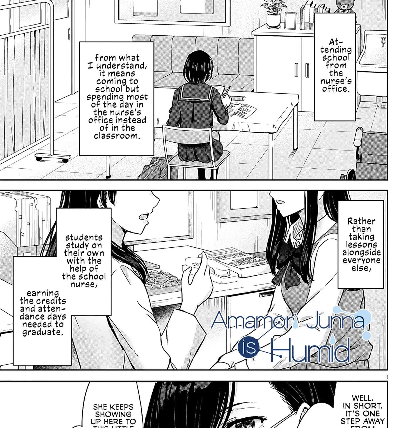 Junna Amamori is Humid Chapter 4 - page 1