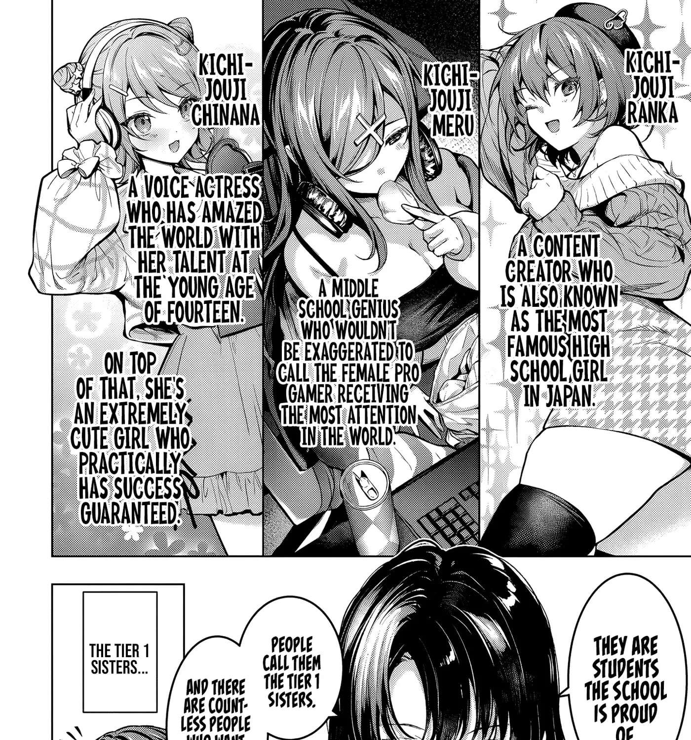 Tier 1 Shimai: Yuumei Yonshimai wa Boku nashi de wa Ikirarenai Chapter 1.2 - page 6
