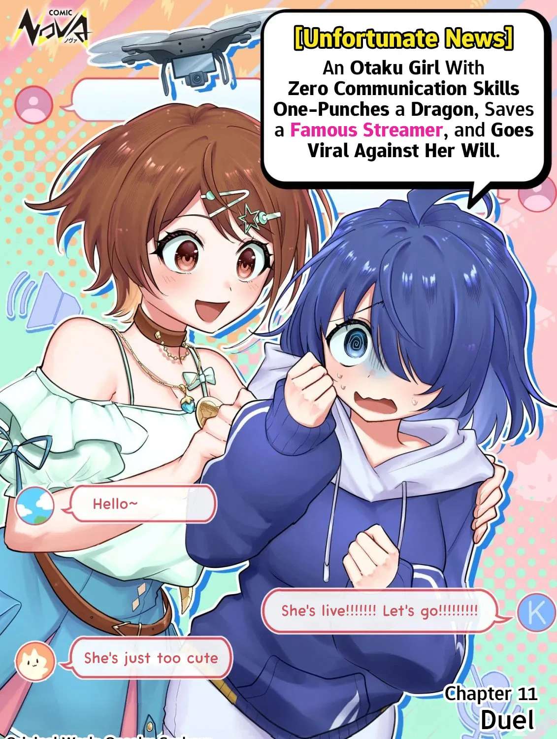 [Hihou] Comuryoku 0 Otaku Shoujo, Dragon wo One Punch de Shizumete, Yuumei Haishin-sha wo Tasuketara Fuhon'i Buzz ga Tomaranai Chapter 11 - page 1