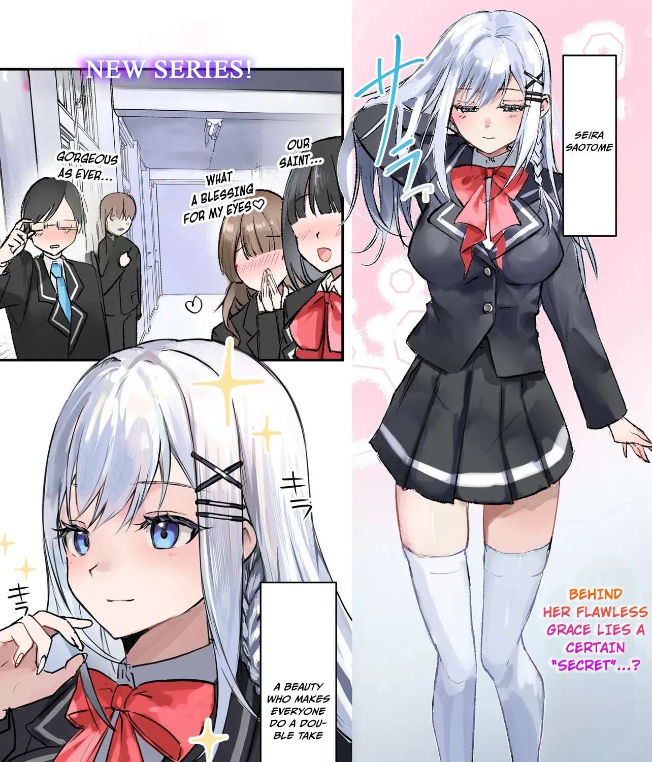 The Saintly Girl Sitting Next to Me Secretly Shows Me What's Under Her Skirt Chapter 1 - page 1