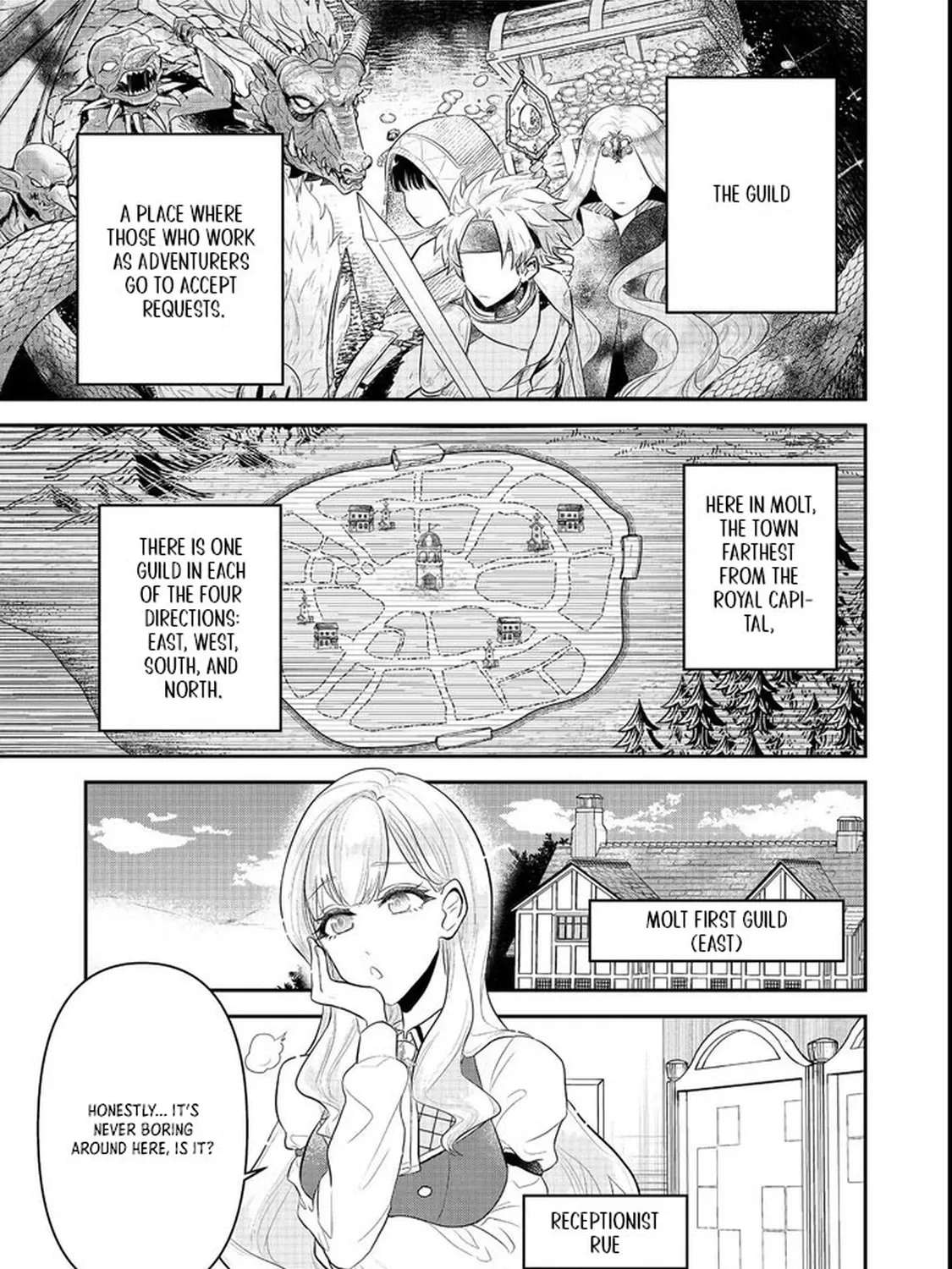 Guild no Uketsuke-jou wa Teiji Agari no Yume wo Miru Chapter 1 - page 5
