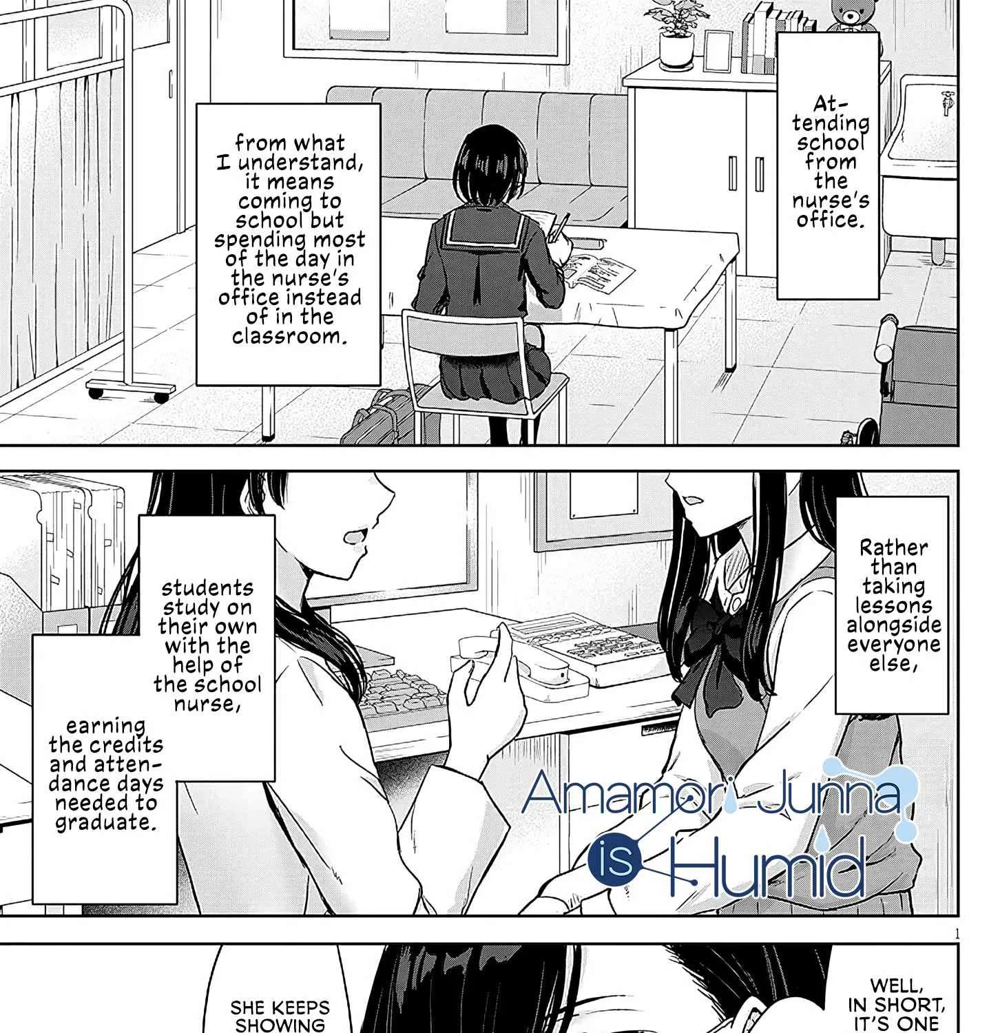 Amamori Junna wa Shitsudo ga Takai Chapter 4 - page 1
